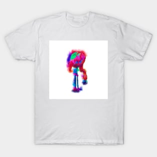 Flamingo Eating In Abstract T-Shirt